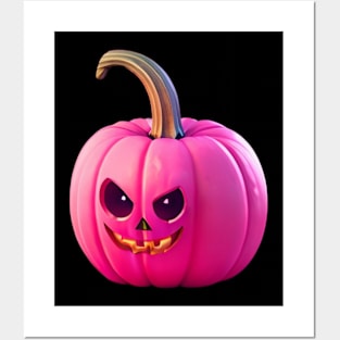 Halloween pink pumpkin Posters and Art